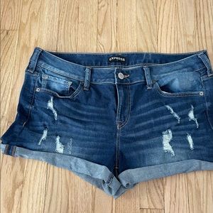 Express Distressed Cuff Shorts